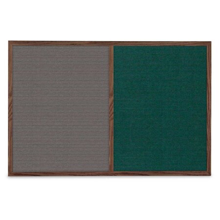 United Visual Products Slim Style Indoor Enclosed Corkboard, 30 UV503SCH-BLACK-PUMICE